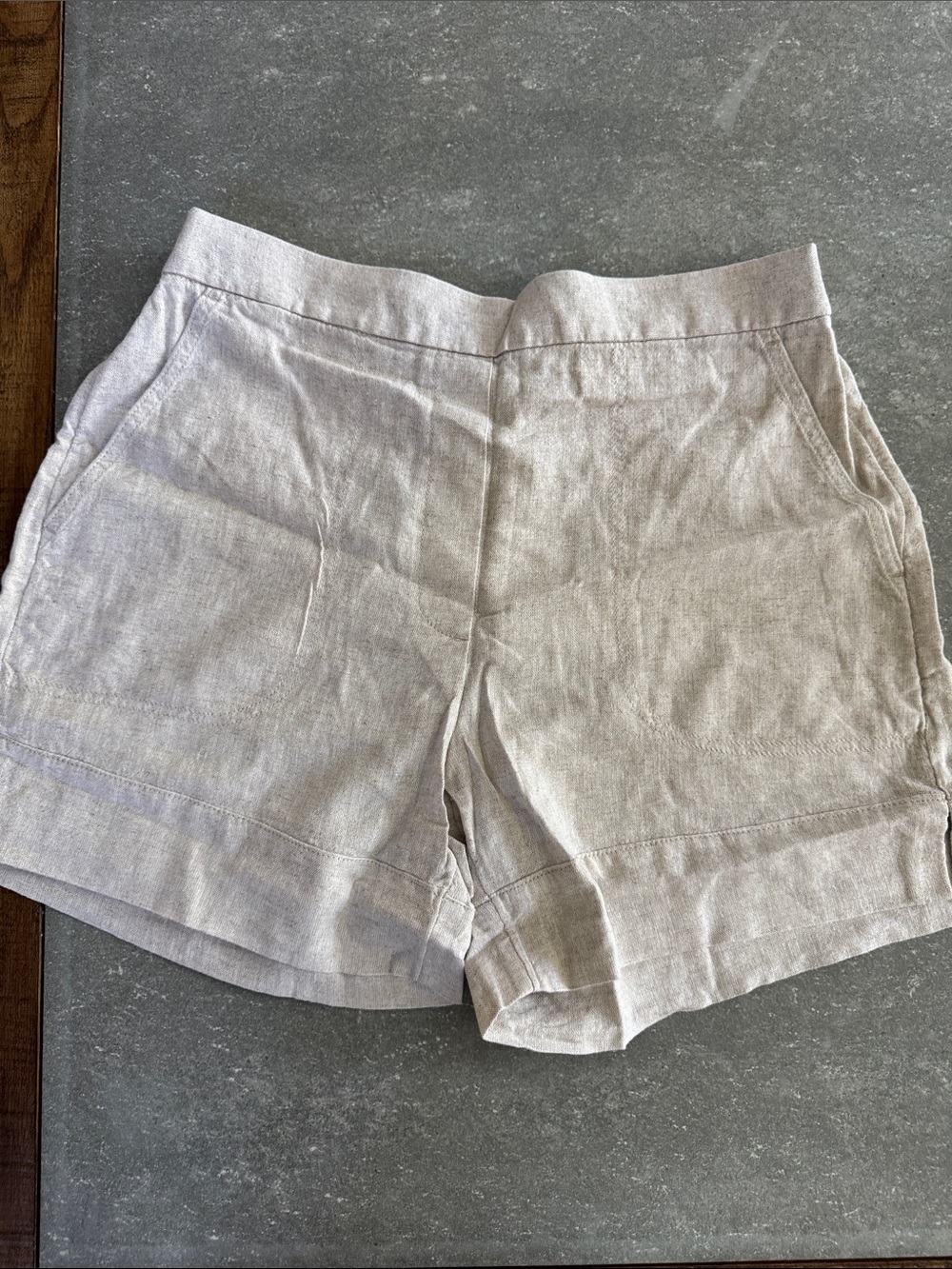Banana Republic Linen-Blend Light Taupe Shorts